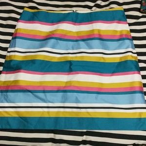 ⚡SALE⚡ Striped lined Loft mid-length skirt